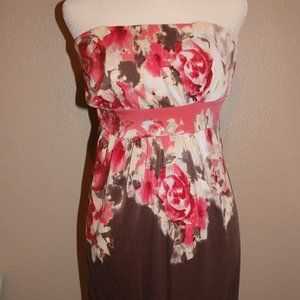 Soma Intimates Tube Top Dress Floral Fade Womans Size Medium